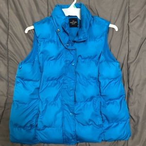 Blue puffer vest